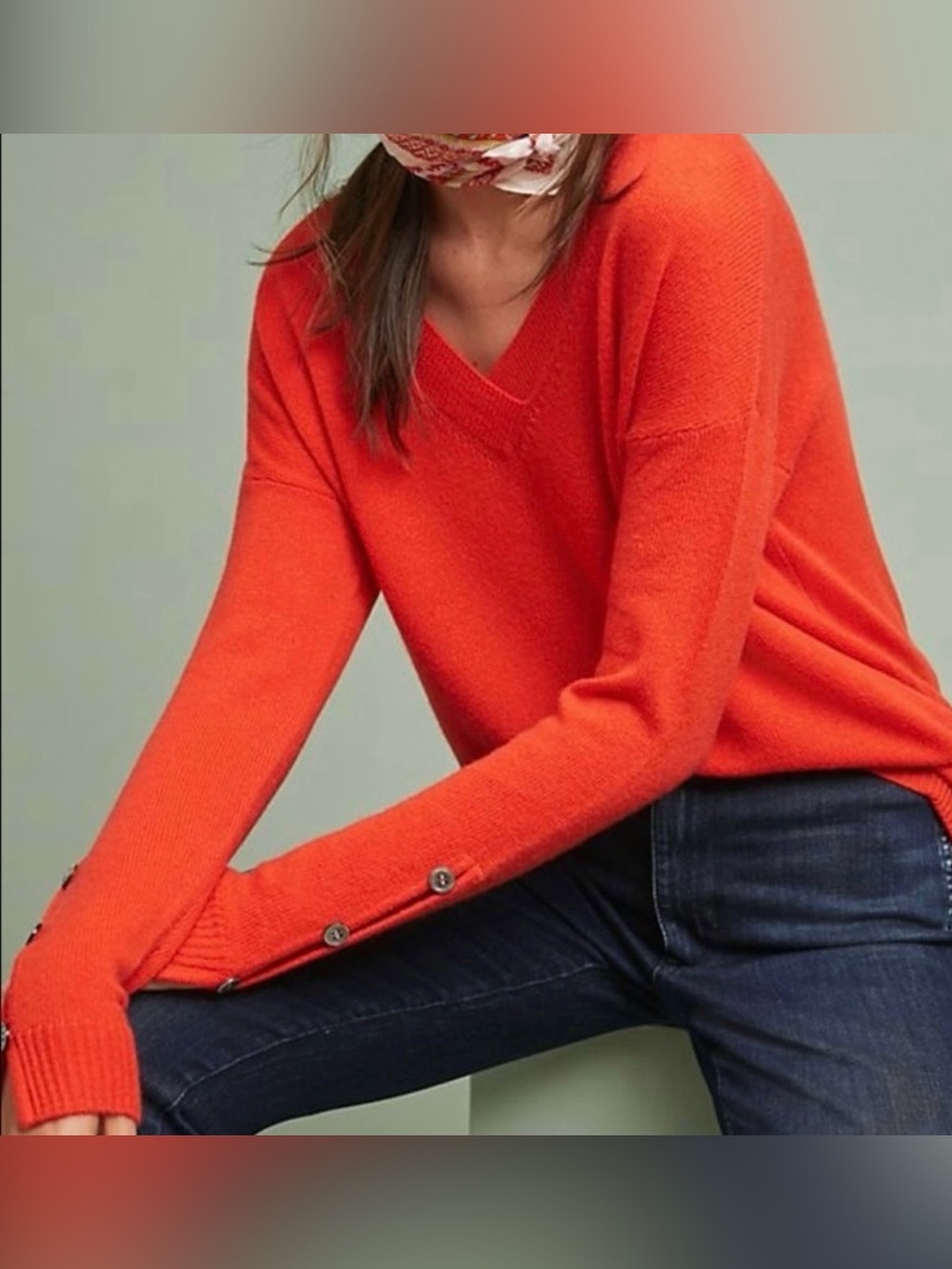 Charli tangerine cashmere sweater ~ NWT